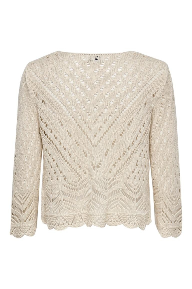 JDYNEW SUN 3/4 CROPPED PULLOVER KNT 15212788 Tapioca